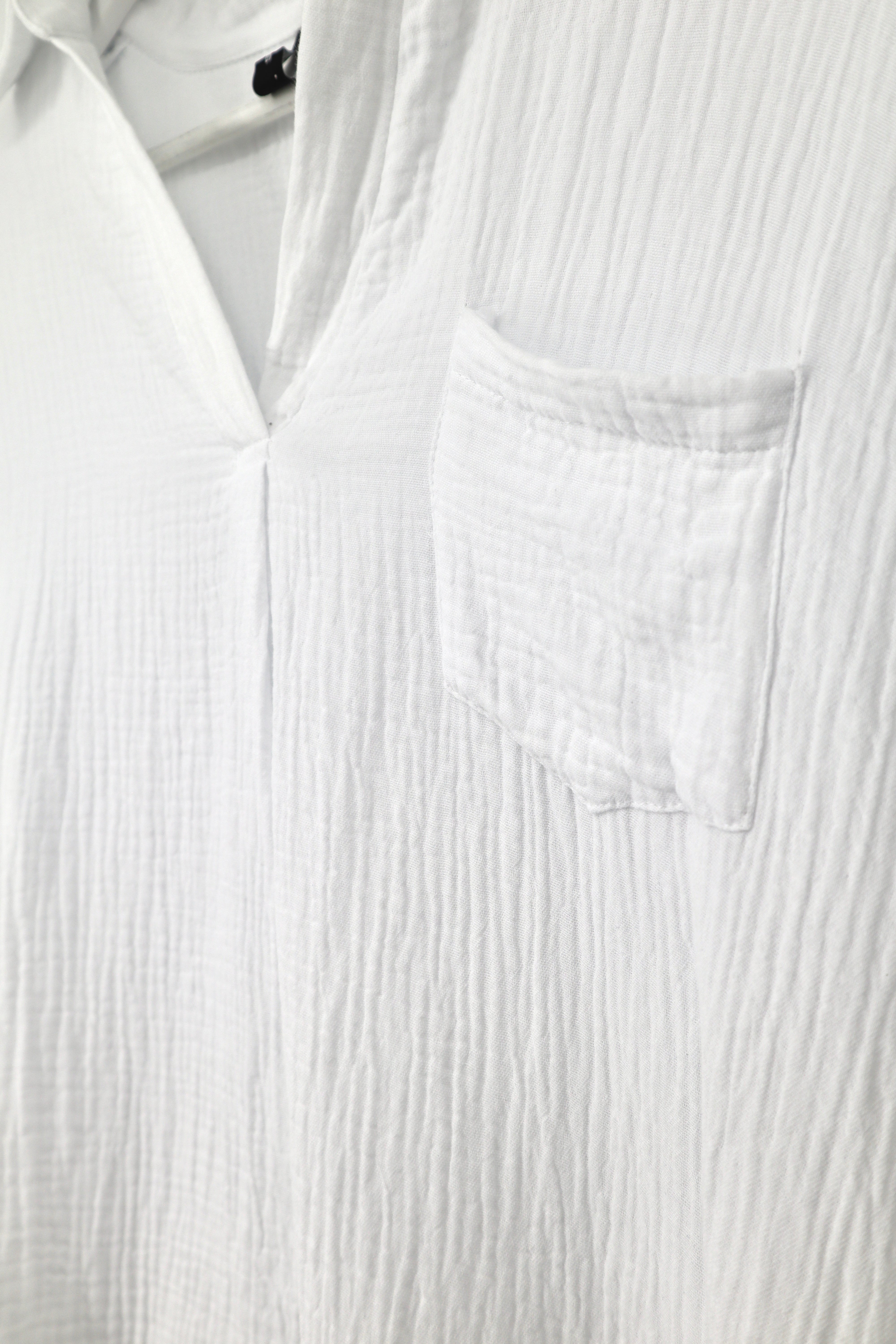 Mirra Cotton Relaxed Boyfriend Shirt in White