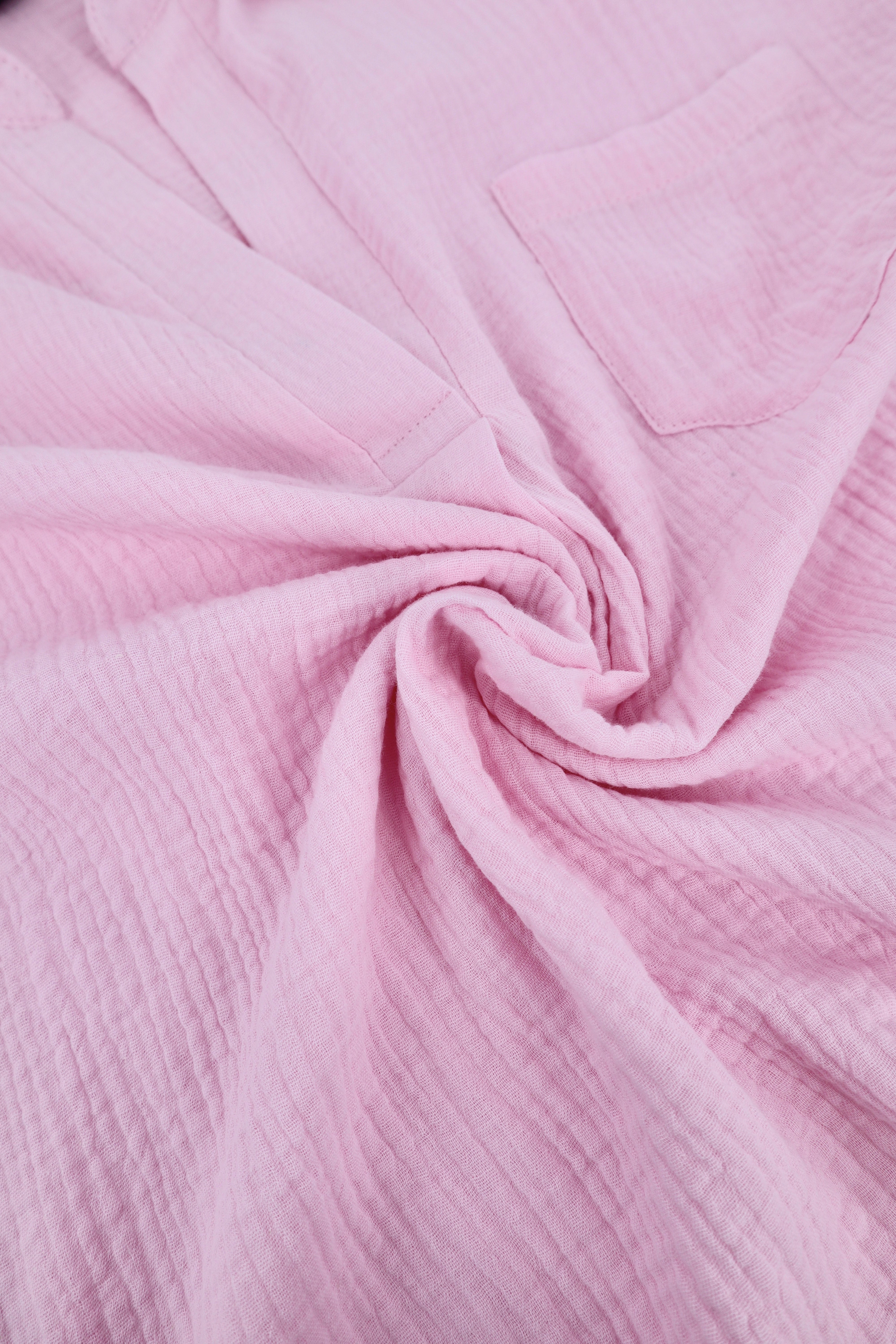 Mirra Cotton Relaxed Boyfriend Shirt in Pink