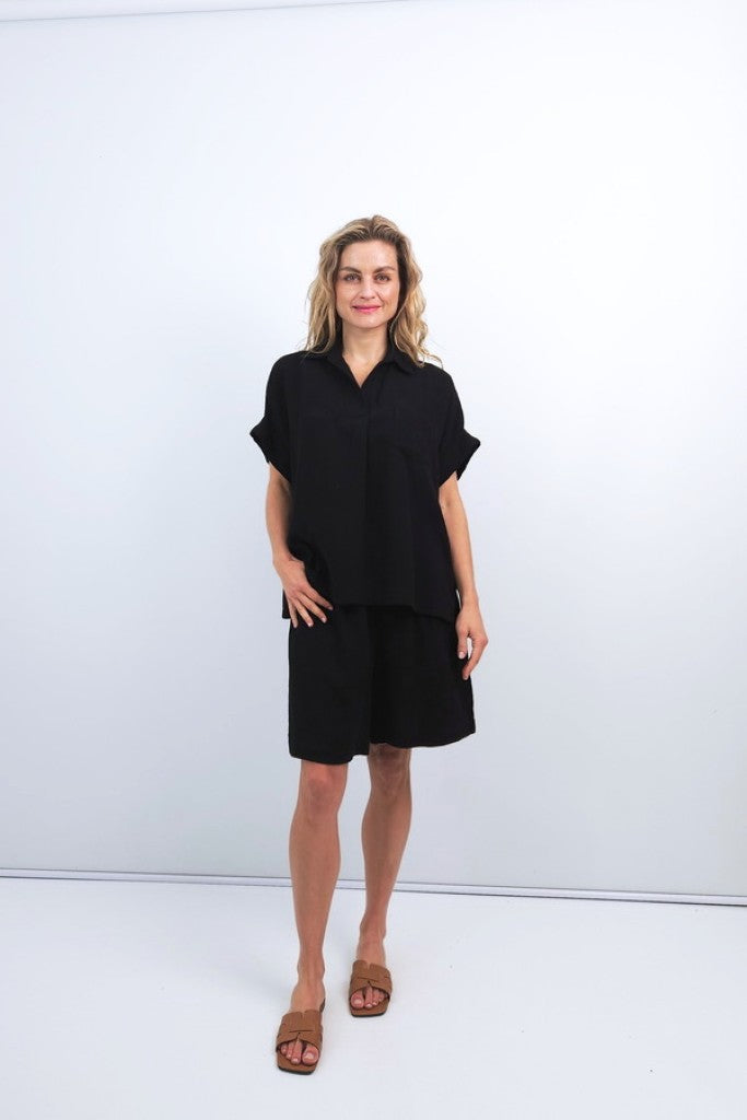 Mirra Cotton Relaxed Boyfriend Shirt