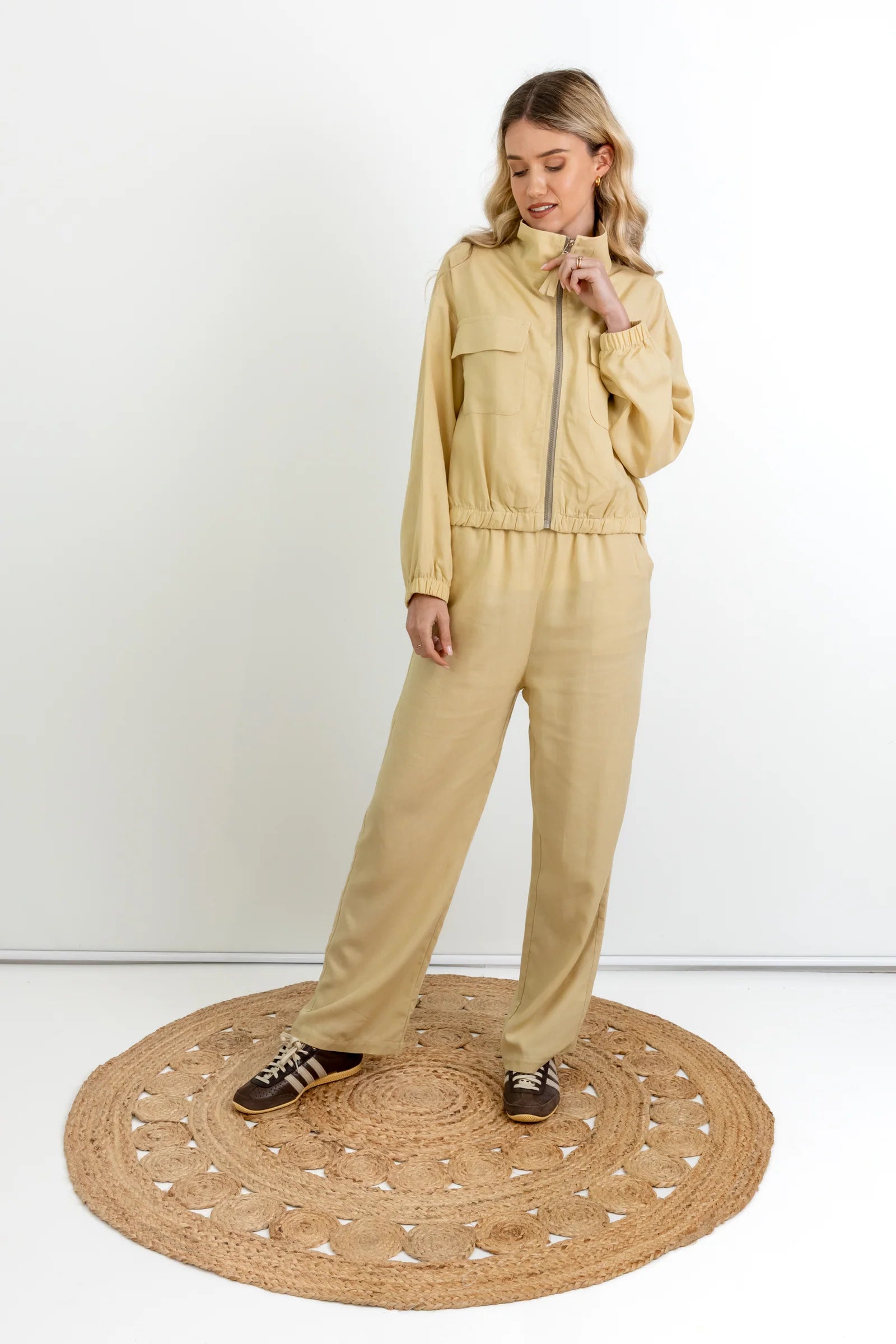 Otto Zipper Jacket in Butter