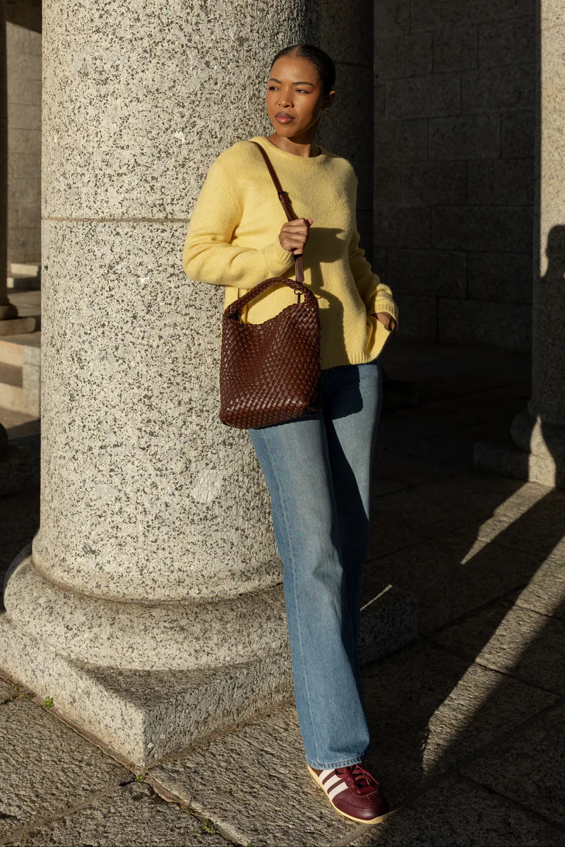 Pamplona Crewneck Side Slit in Butter
