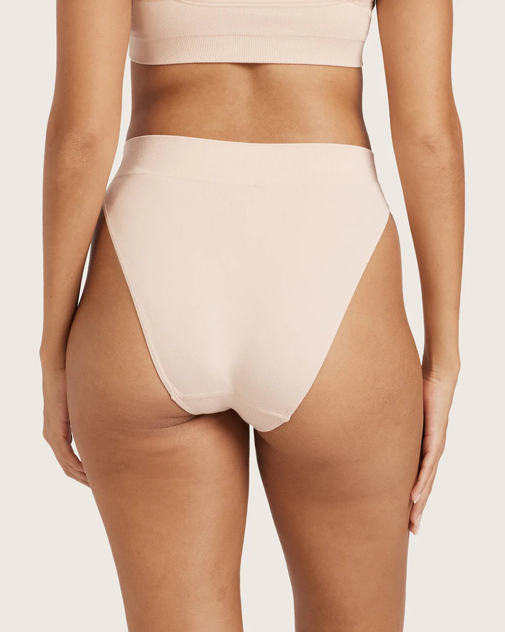 High Cut Full Briefs in Nude