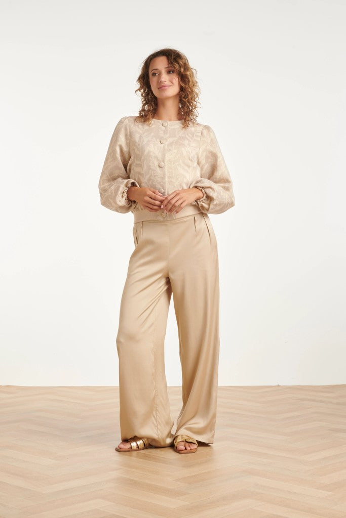 Balloon Sleeve Jacket in Dark Sand