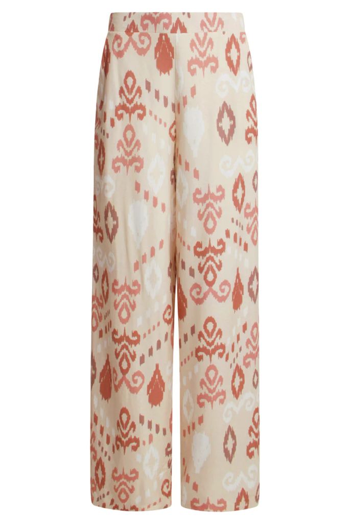 Flowy Aztec Print Pants in Sand
