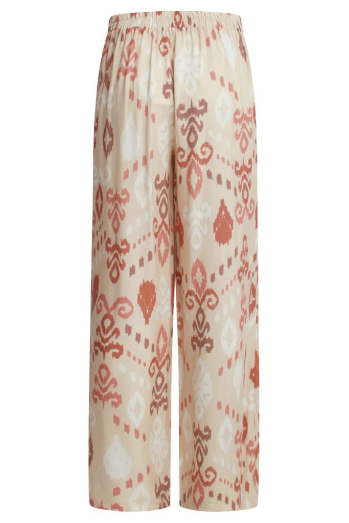 Flowy Aztec Print Pants in Sand