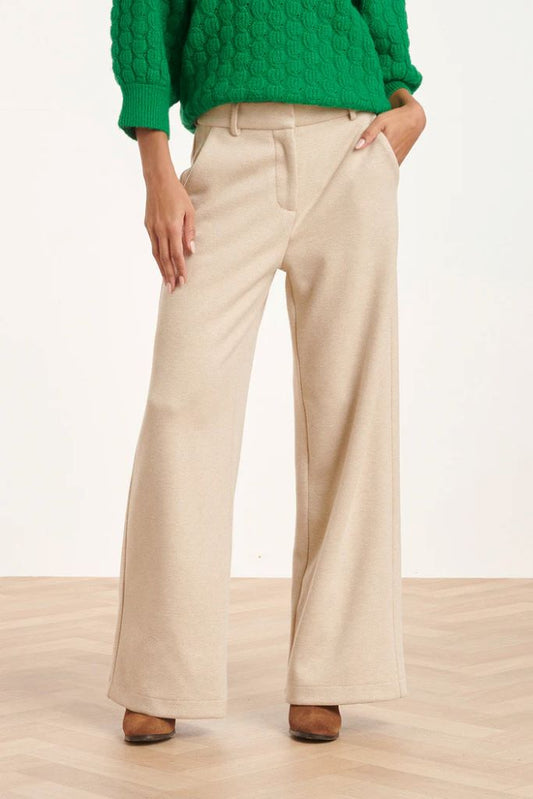 Wide Leg Trousers in Sand