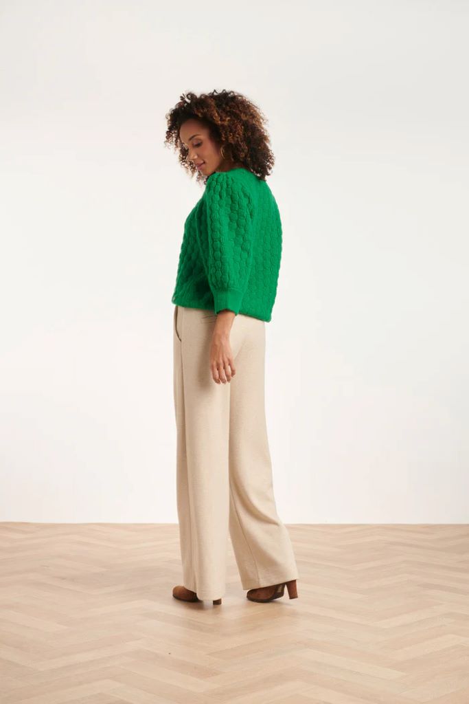 Wide Leg Trousers in Sand