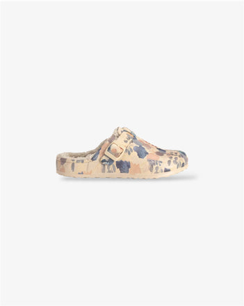 Desi Fur Shoes in Peach