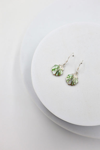 Sterling Silver Shell Hanging Earrings