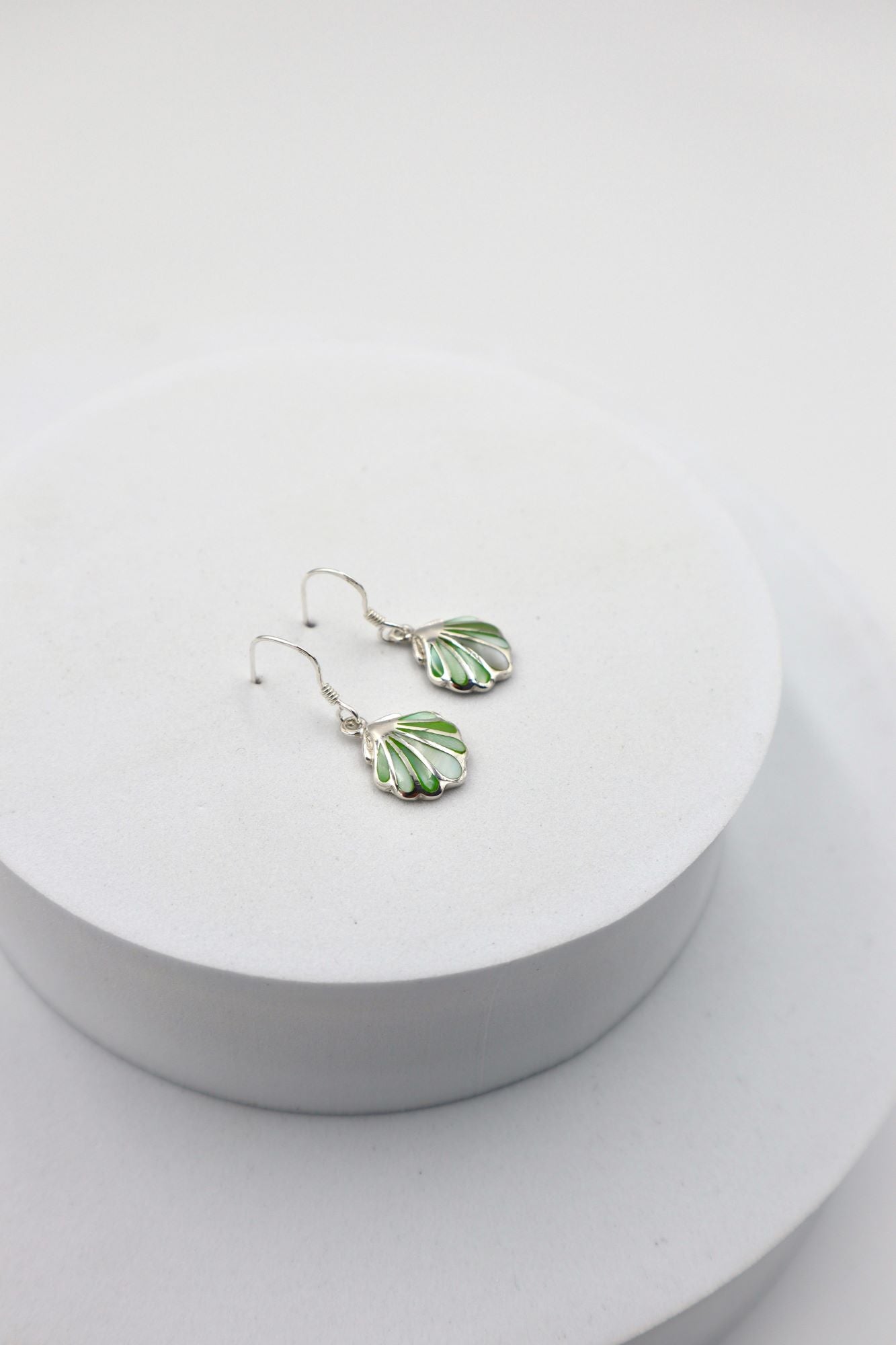 Sterling Silver Shell Hanging Earrings