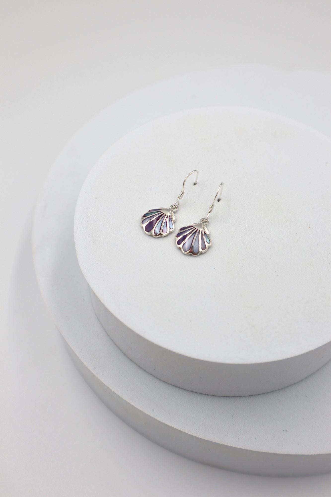 Sterling Silver Shell Hanging Earrings