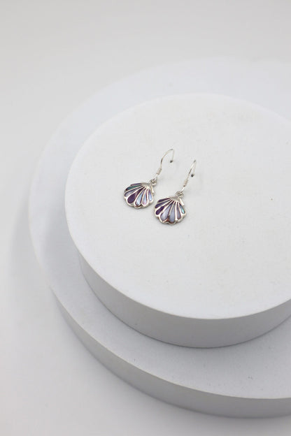 Sterling Silver Shell Hanging Earrings