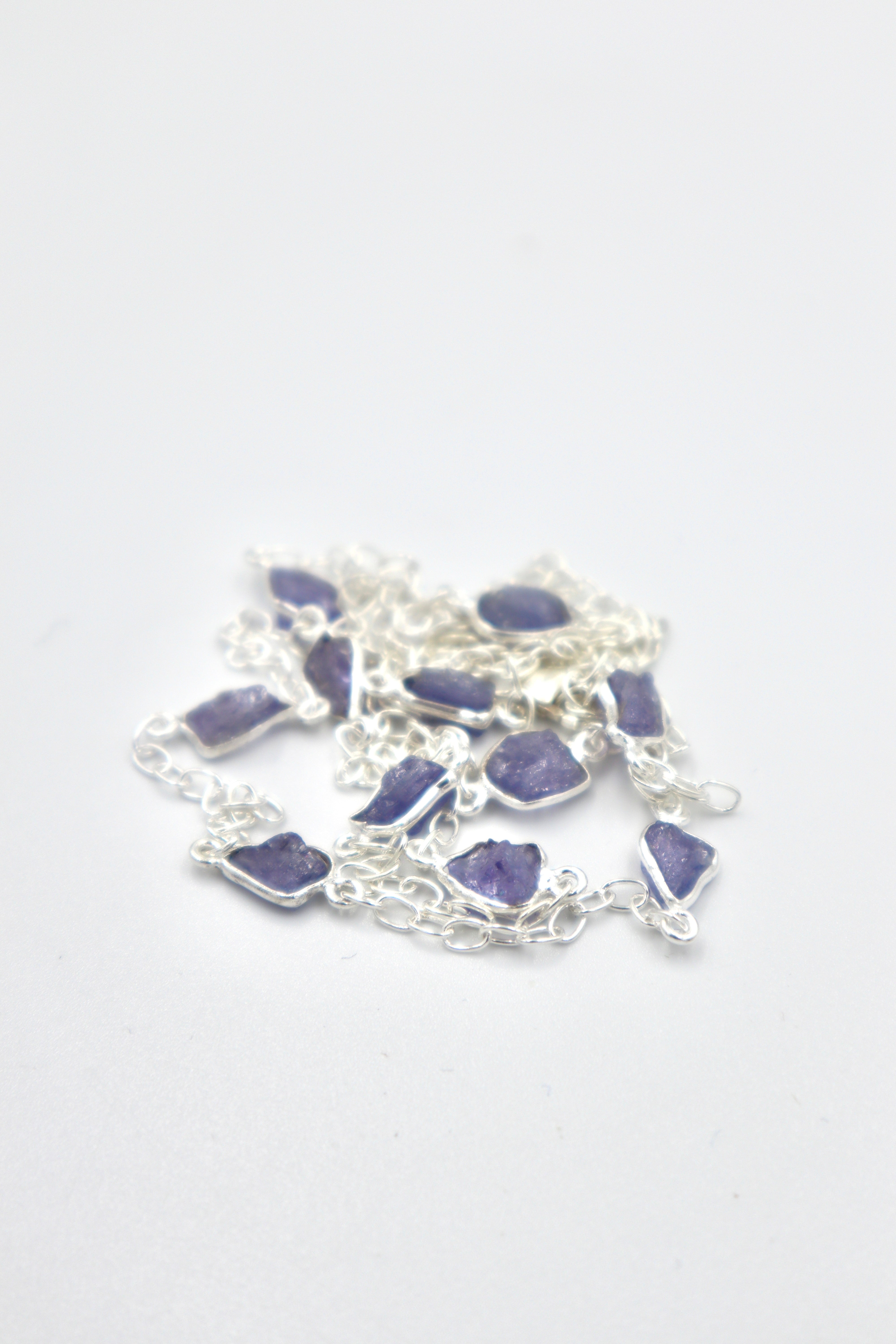 60cm Rough Tanzanite Stone Necklace