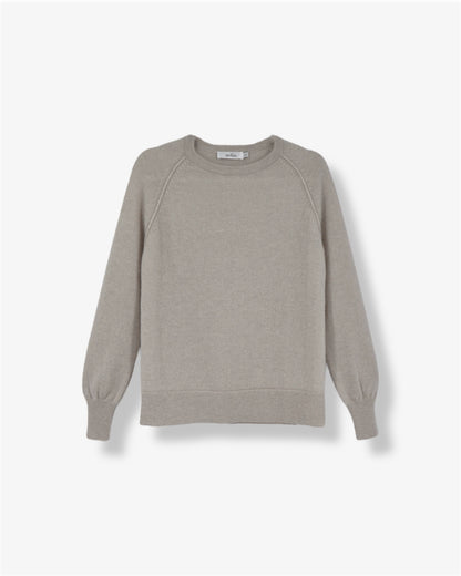 Pure Cashmere Raglan Sleeve Sweater in Albatross