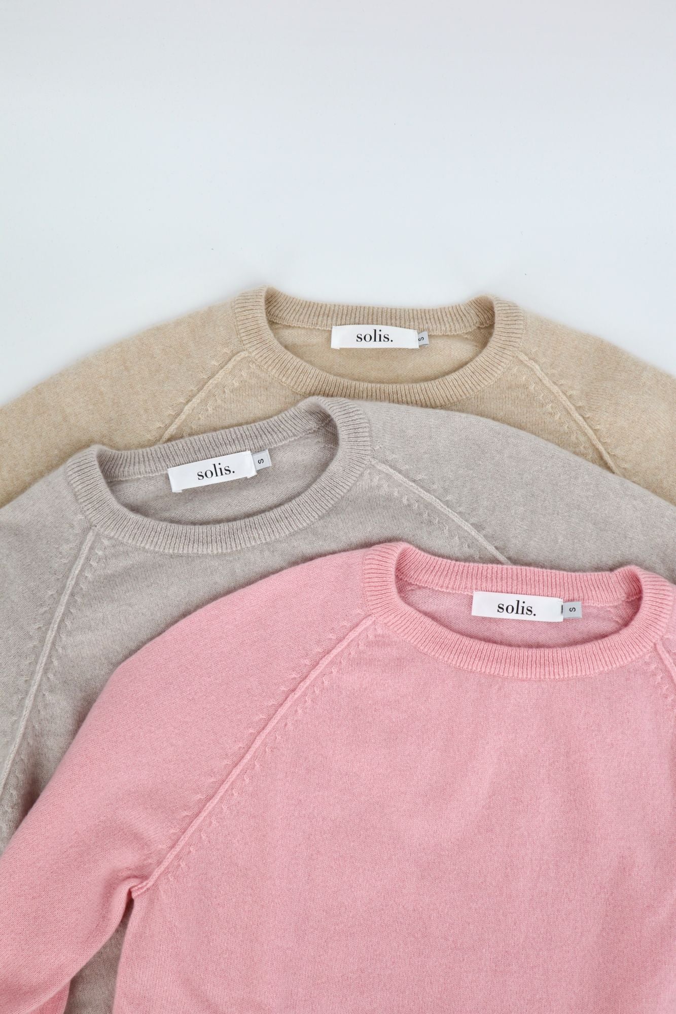 Pure Cashmere Raglan Sleeve Sweater in Ballet