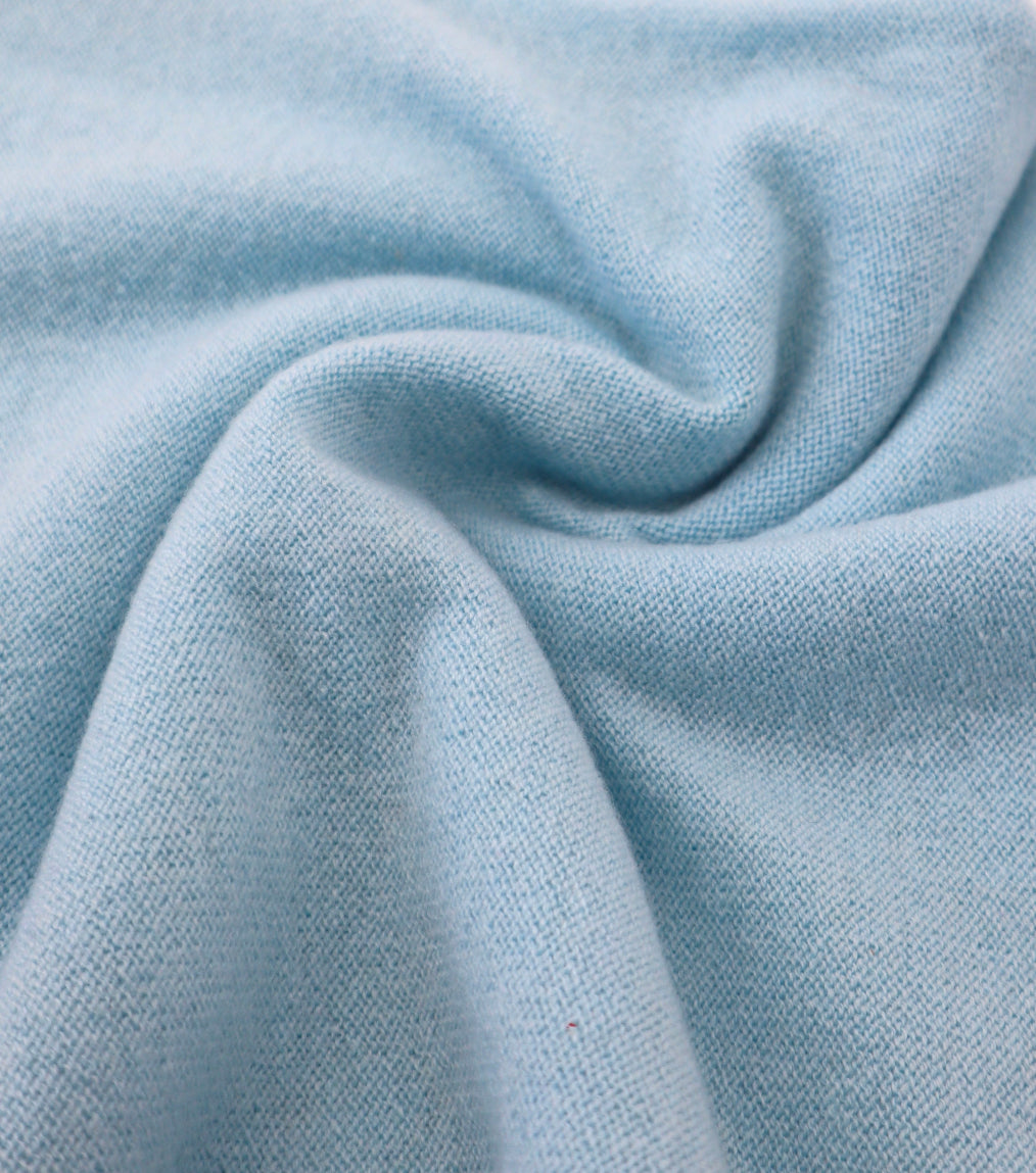 Pure Cashmere Oversized Wrap in Aqua