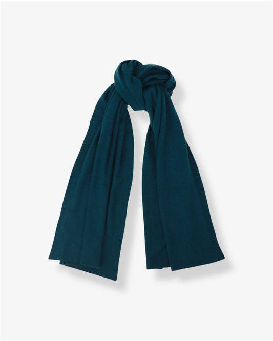 Pure Cashmere Oversized Wrap in Emerald