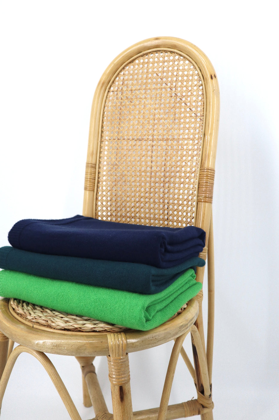 Pure Cashmere Oversized Wrap in Emerald