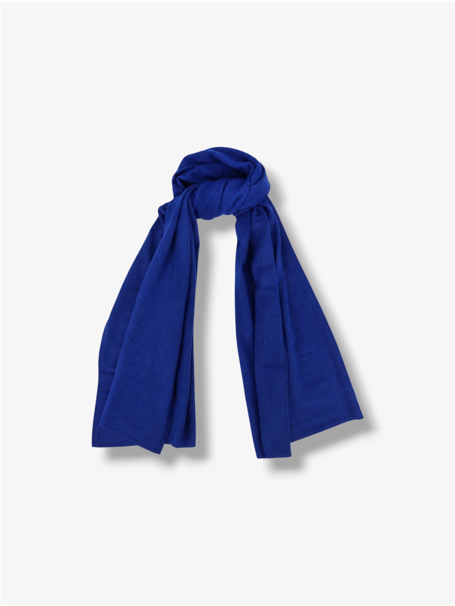 Pure Cashmere Oversized Wrap in Smalt Blue
