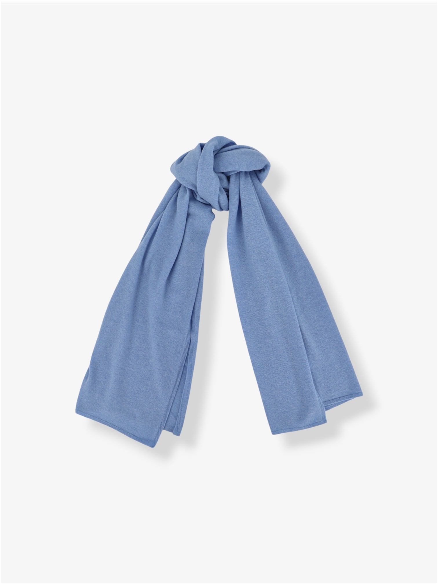 Pure Cashmere Oversized Wrap in Cerulean Blue