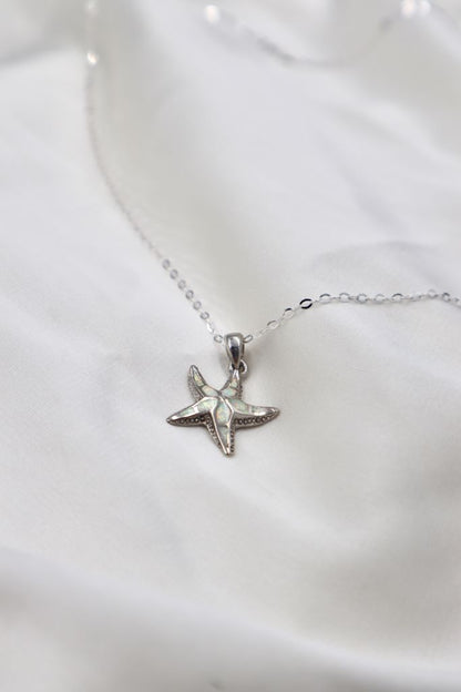 Sterling Silver Opaline Starfish Necklace