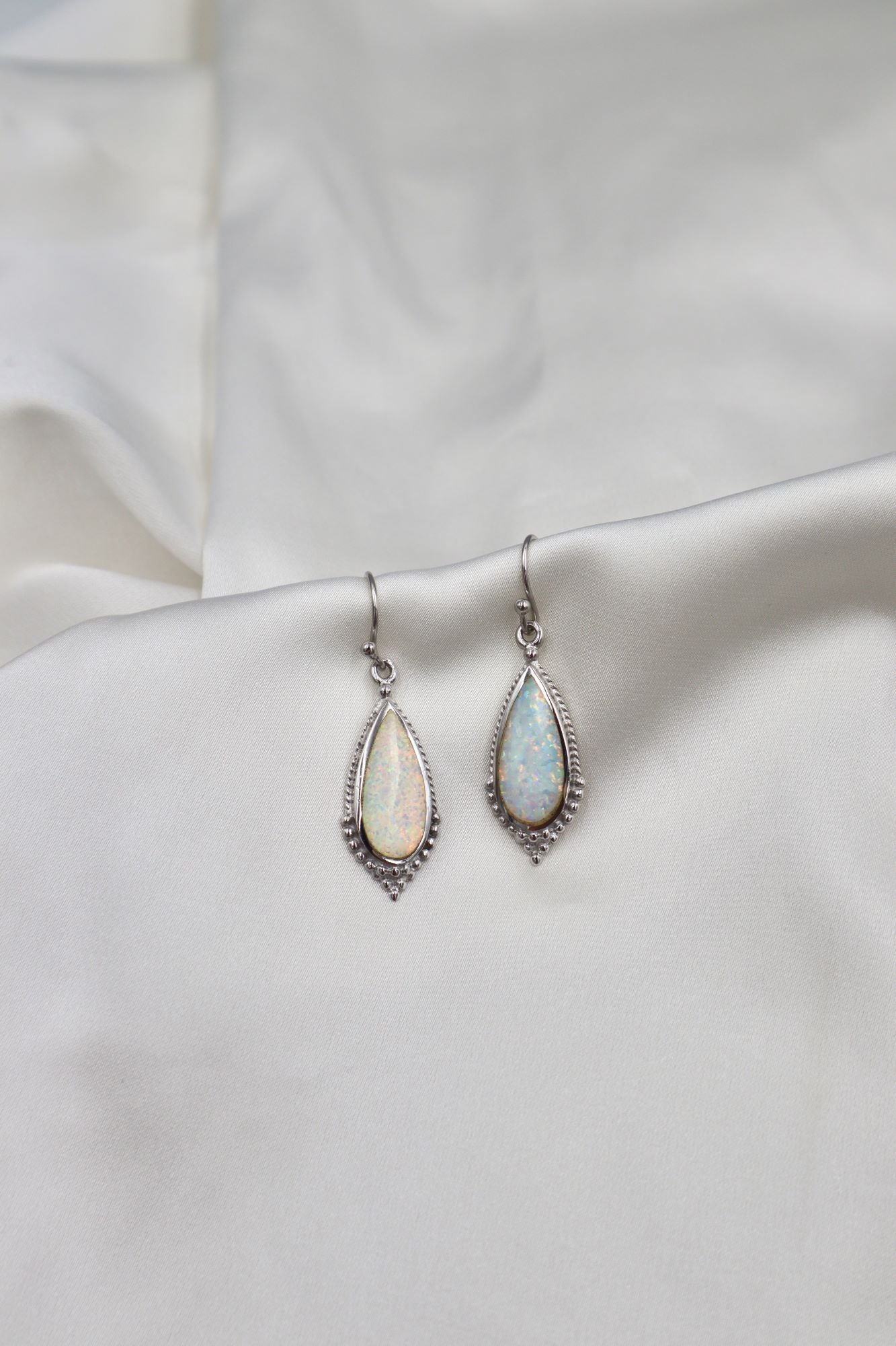 Sterling Silver Opaline Earrings