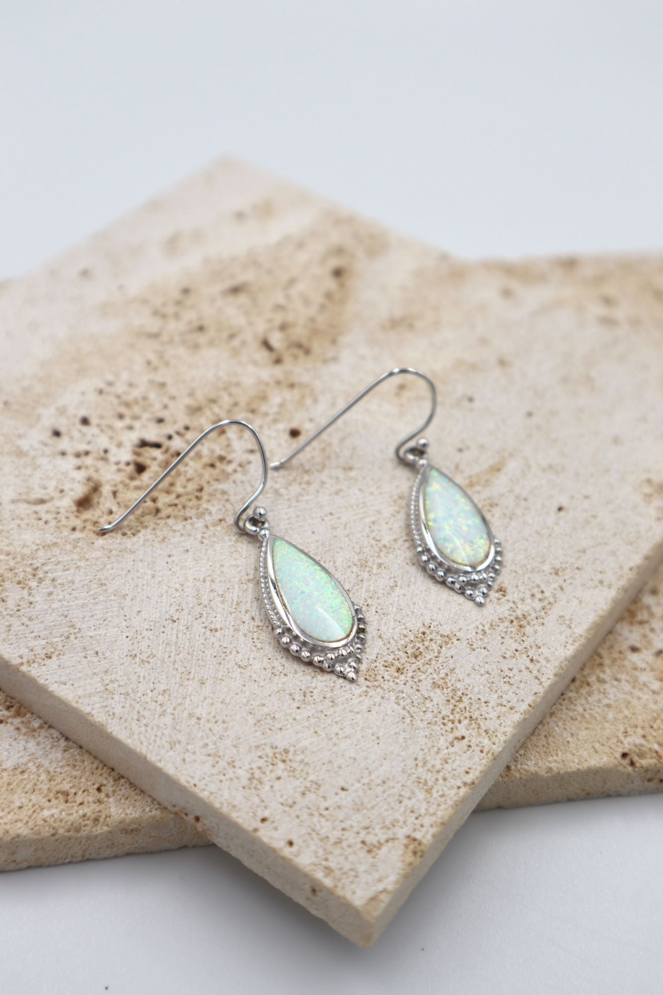 Sterling Silver Opaline Earrings