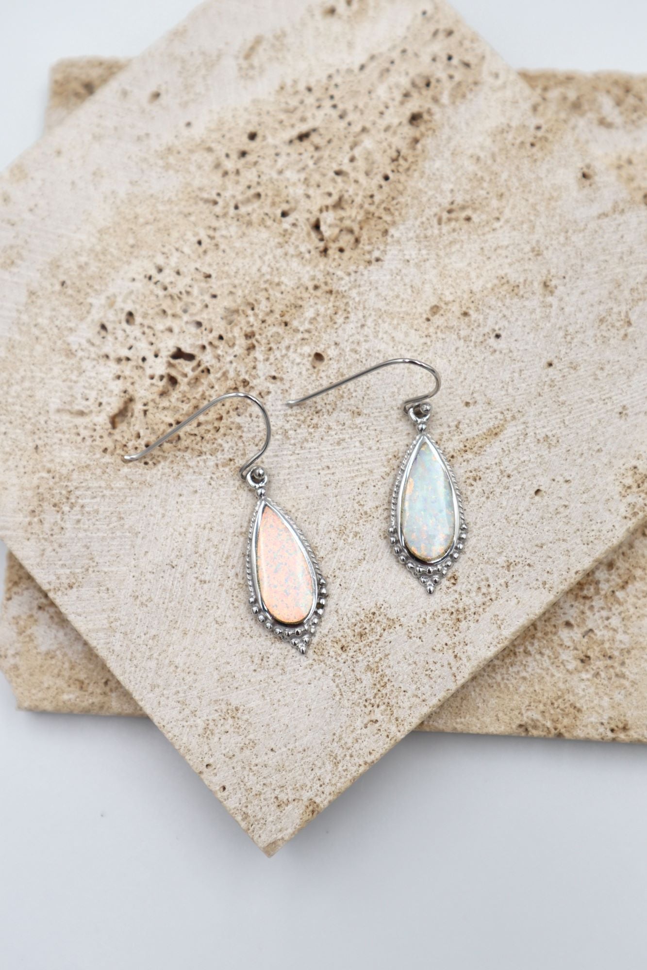 Sterling Silver Opaline Earrings