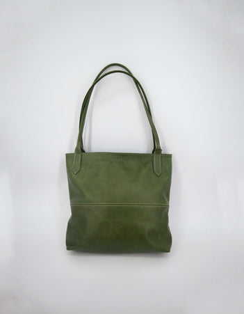 Alice Genuine Leather Handbag in Olive