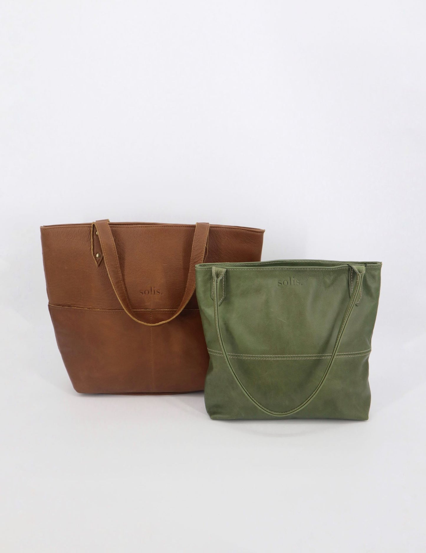 Alice Genuine Leather Handbag in Olive