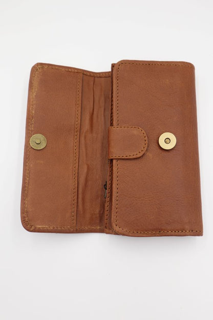 Lynn Genuine Leather Wallet in Peacan