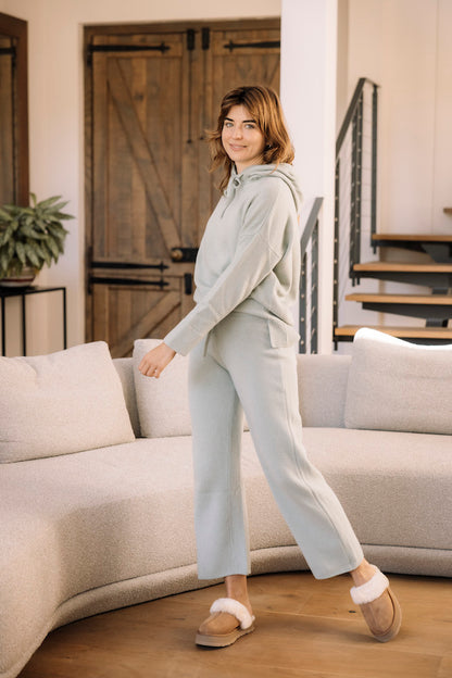 Pure Wool Lounge Pant in Treron Green