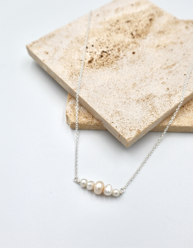 Pearl Beads Sterling Silver Necklace