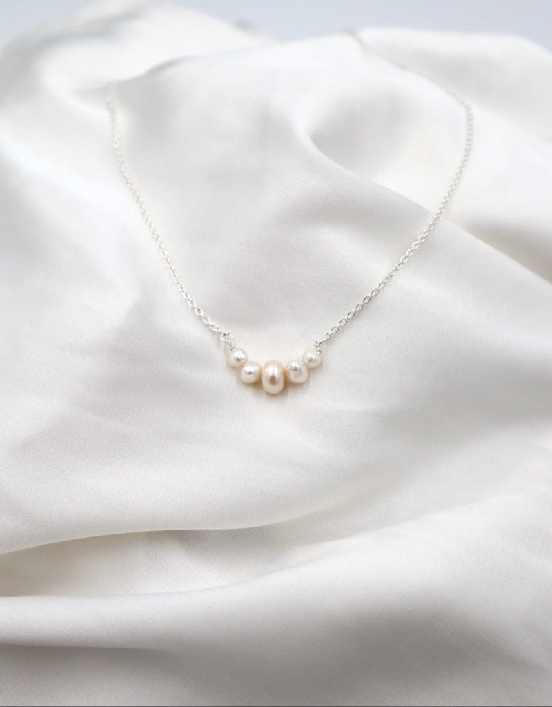Pearl Beads Sterling Silver Necklace