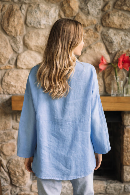 Relaxed Linen Shirt in Arctic