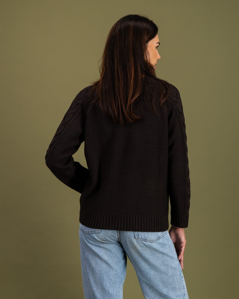 Cable Detail Knit in Mole