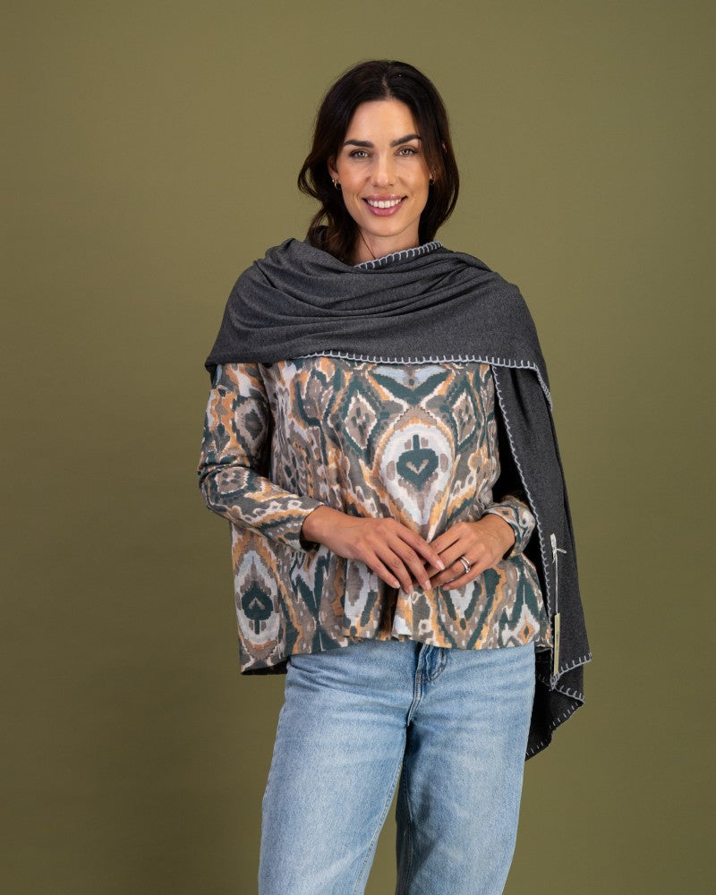 Round Neck Tunic in Geometric