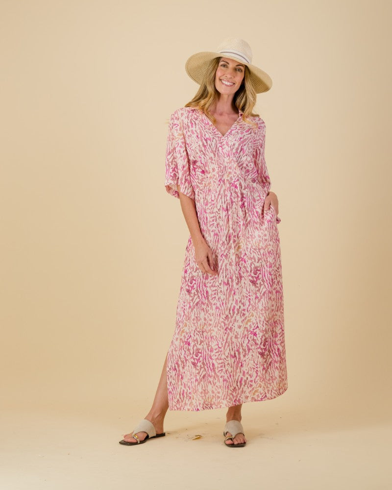 Printed Crossover Dress