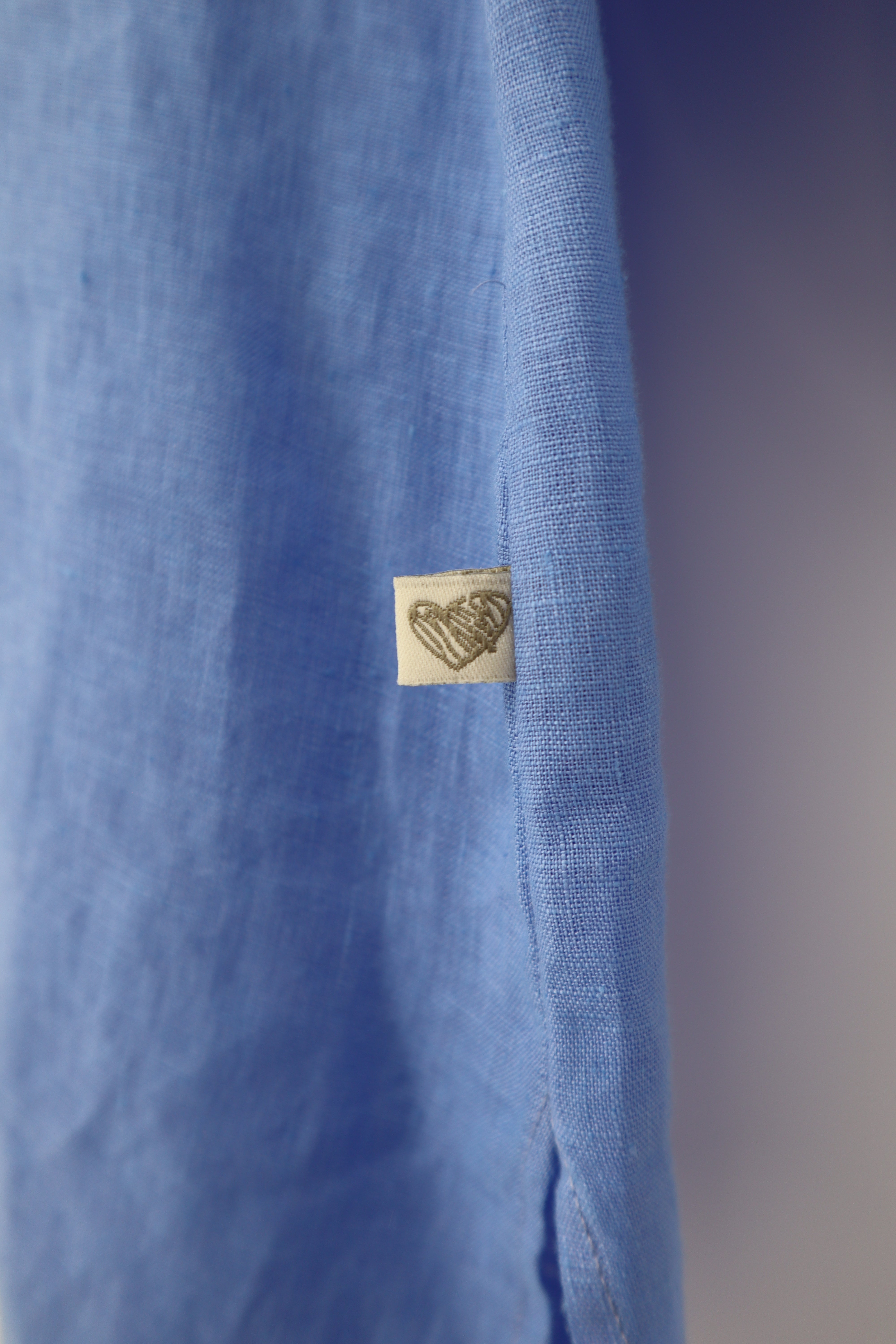 3/4 Sleeve Linen Shirt in Bluebell