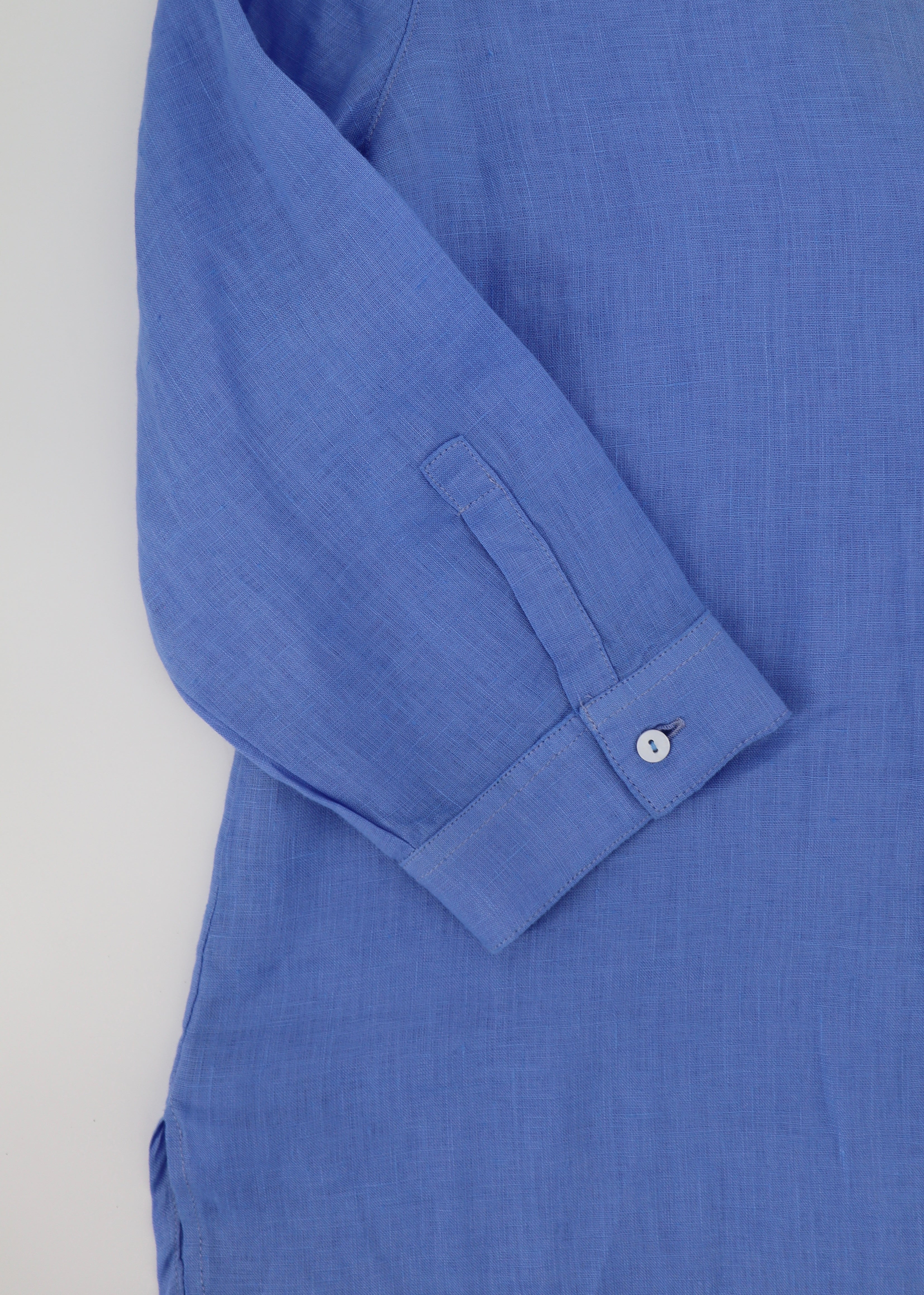 3/4 Sleeve Linen Shirt in Bluebell