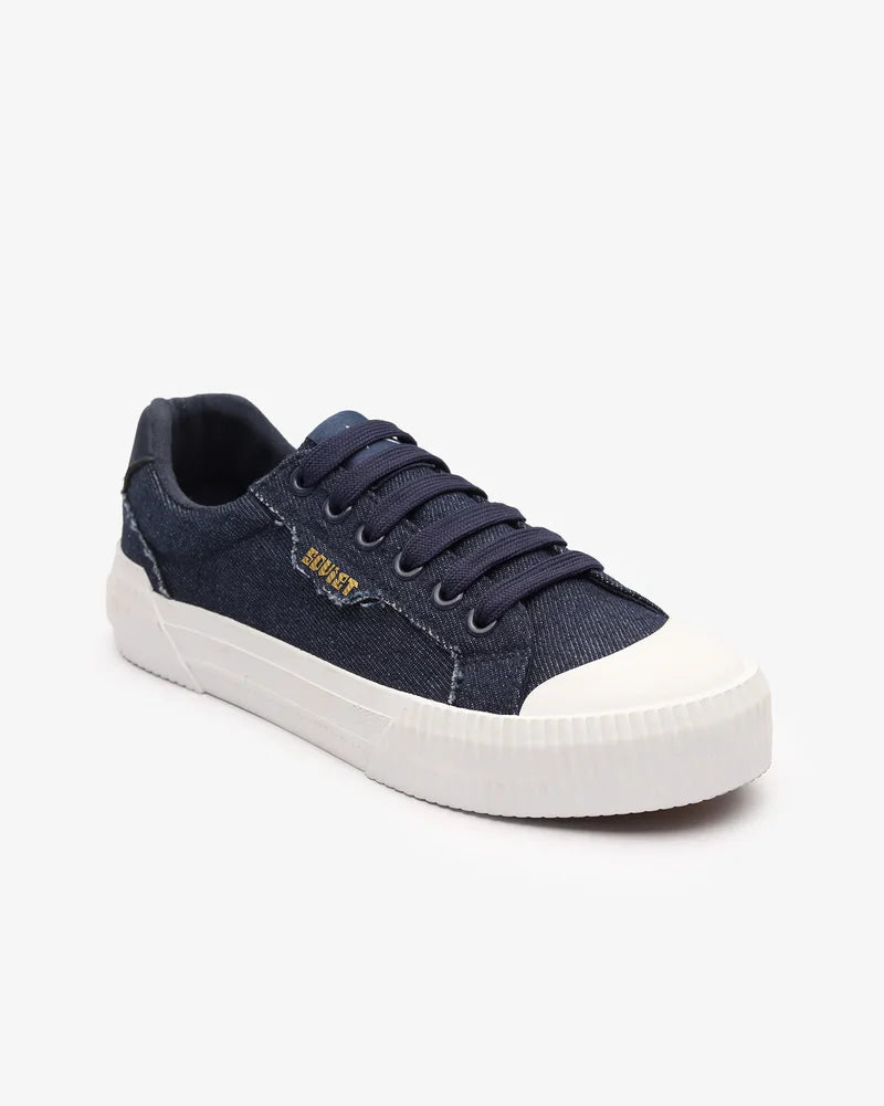 Alice Denim Sneaker in Navy Denim