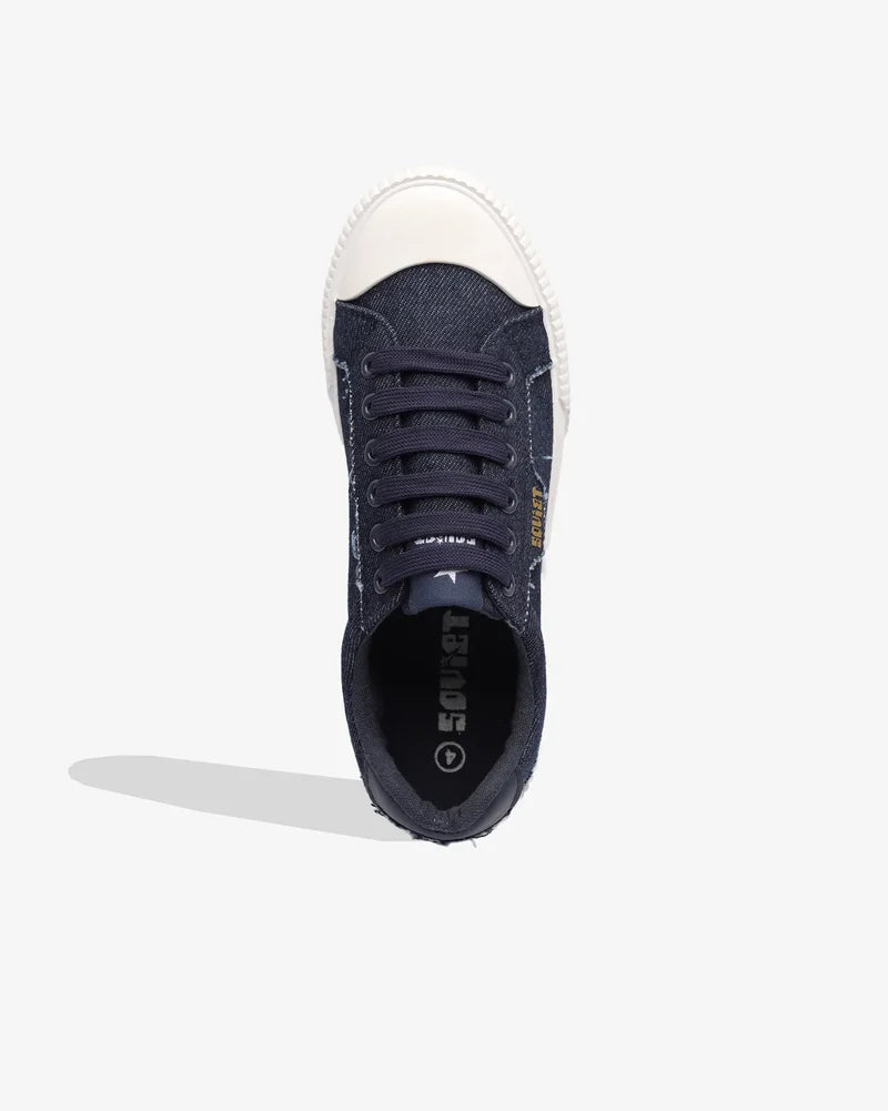 Alice Denim Sneaker in Navy Denim