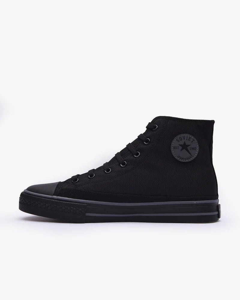 Alpha Canvas Zip Shoes in Black Mono / Grey