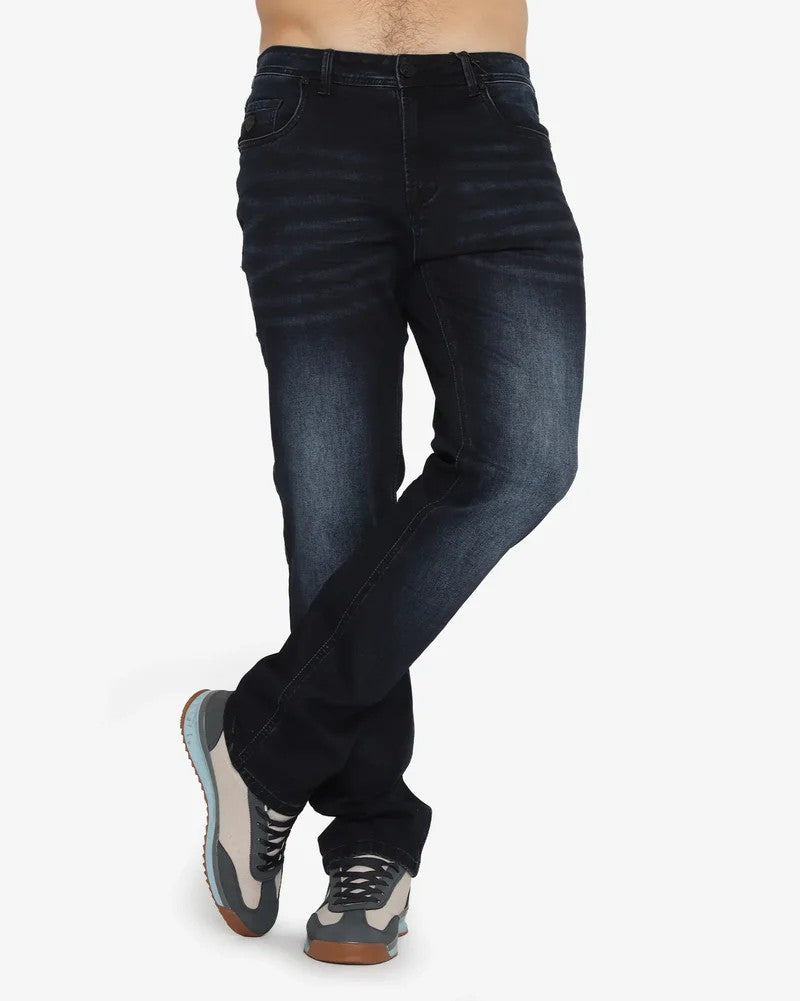 Avery Straight Leg Denim in Blue Black