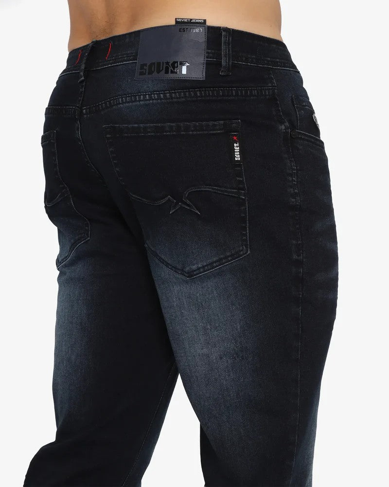 Avery Straight Leg Denim in Blue Black