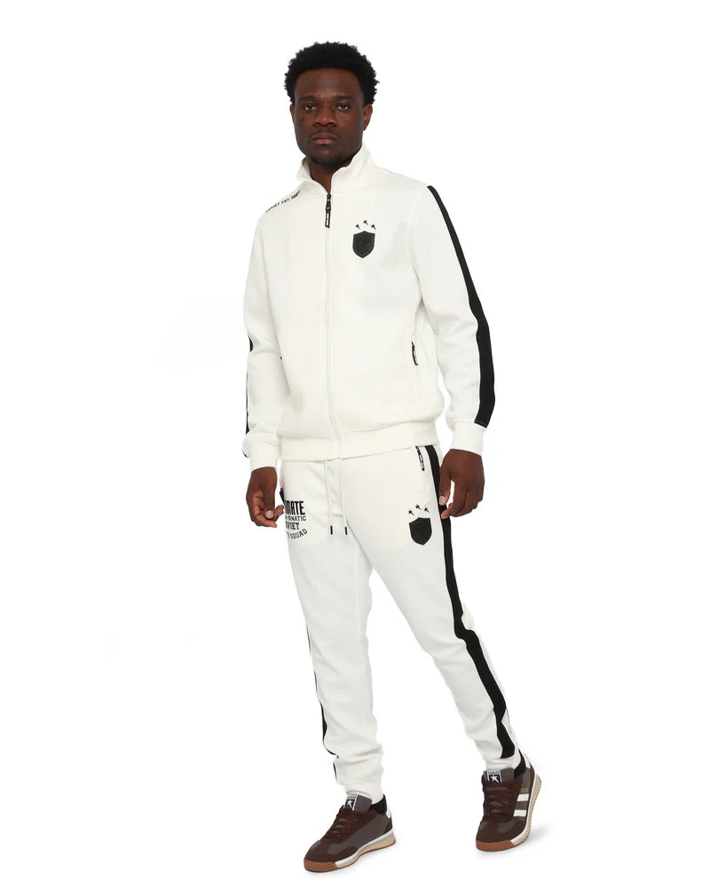 Calvin Zip Up Sweat Top in Coconut