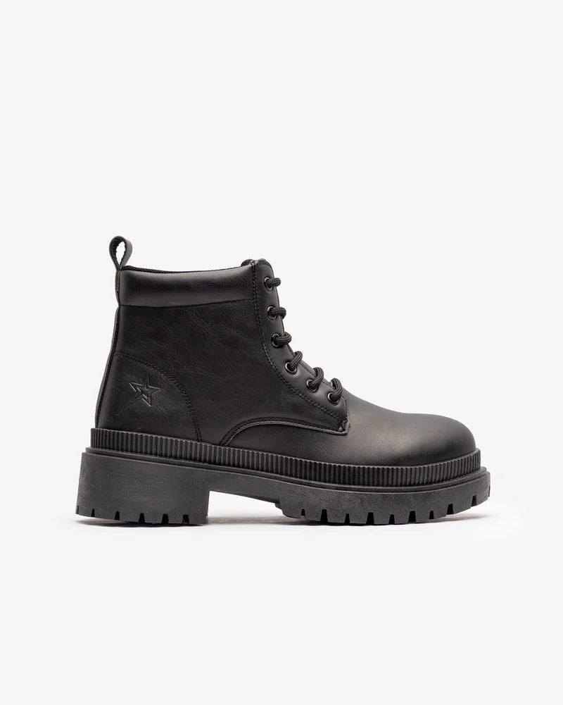 Chelsea Lace Up Boots in Black