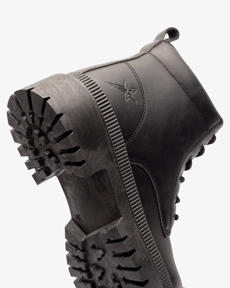 Chelsea Lace Up Boots in Black