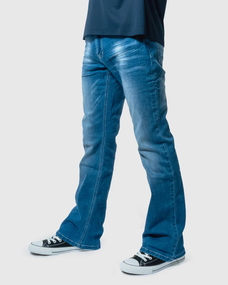 Hatton Bootleg Denim Jeans in Blue