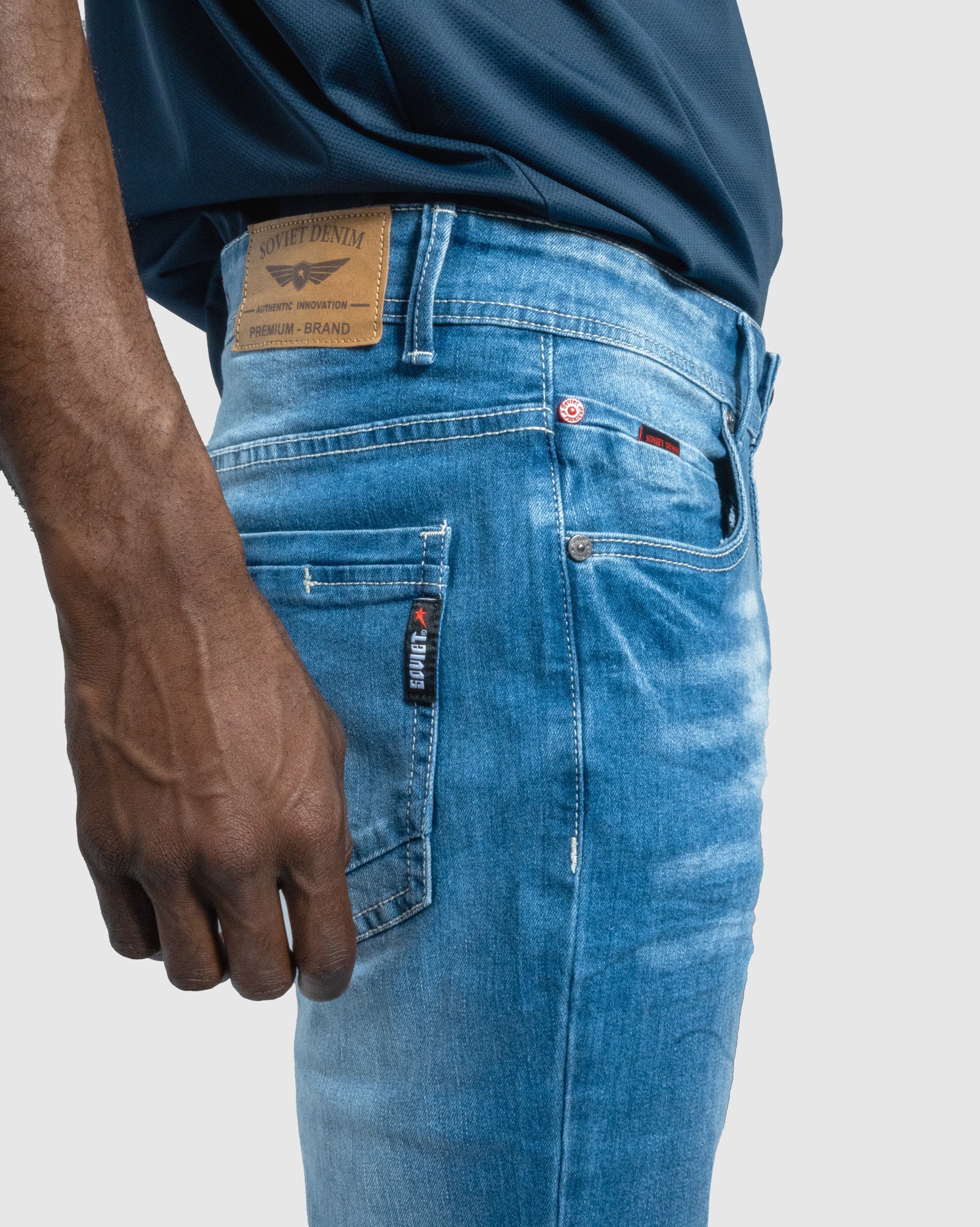 Hatton Bootleg Denim Jeans in Blue